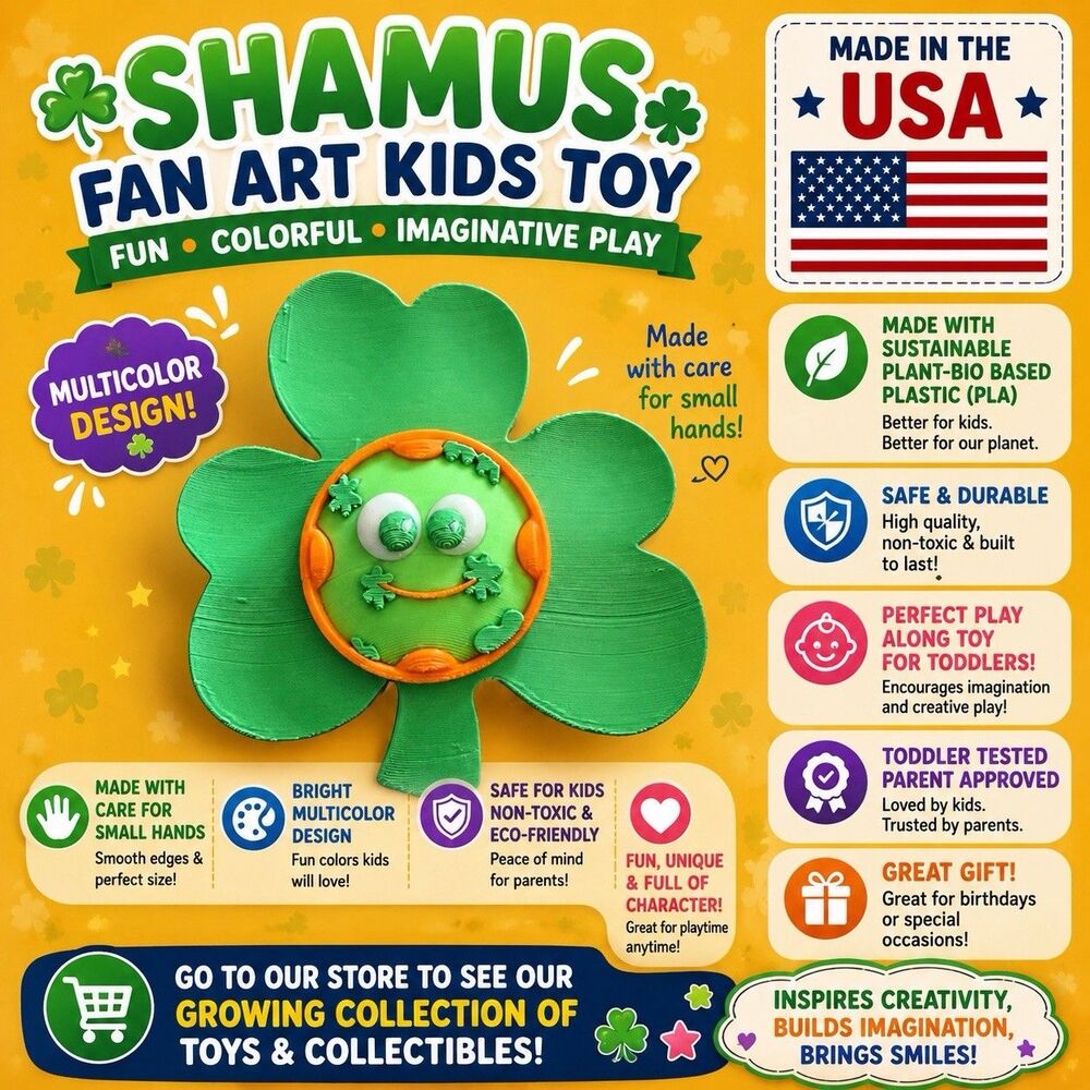 Shamus Mickey Mouse Clubhouse Fan Art Kids Toy USA Made Sustainable Materials